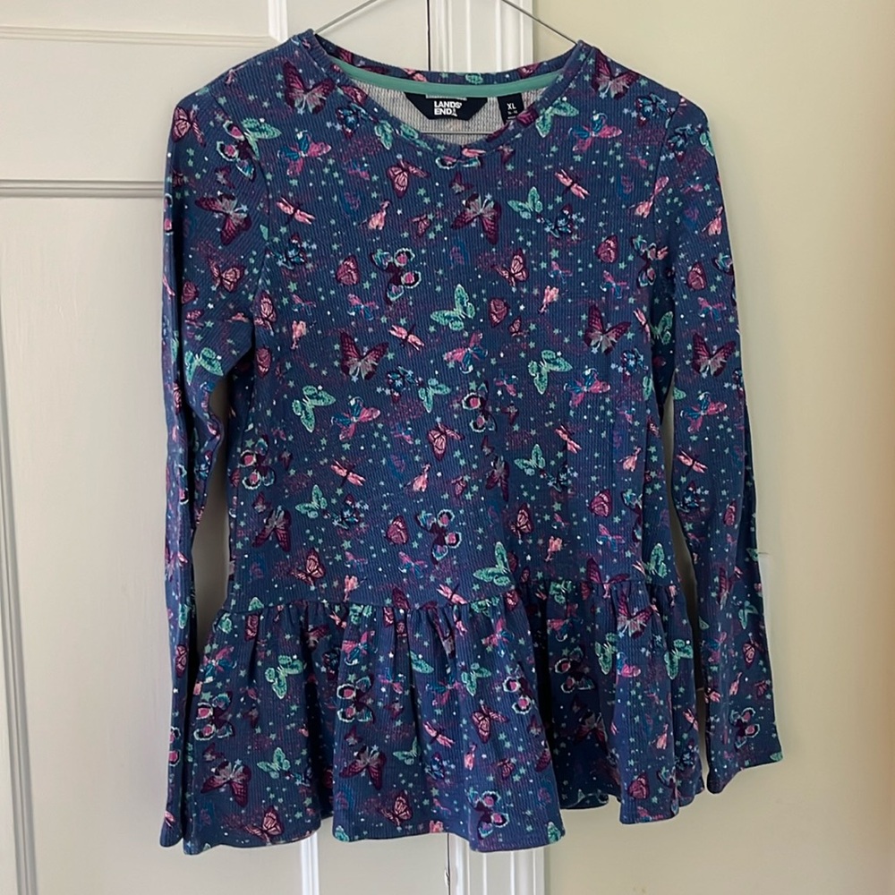 Lands End girls thermal top